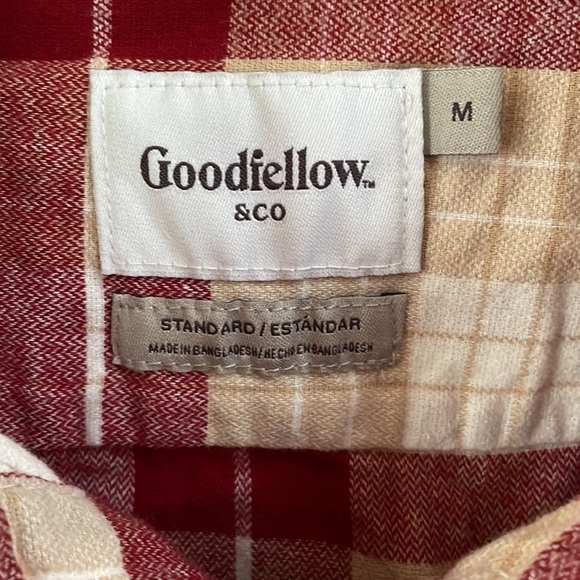 NWOT Goodfellow & Co Plaid Long Sleeve Button Down Shirt - Picture 4 of 5